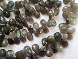 7-11 mm Labradorite Faceted Pear Beads, Labradorite Faceted Briolettes