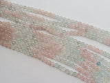 5.5 mm Morganite, Aqua &pink Beads, Morganite Micro Faceted Round Balls, Beryl