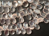 8x11 mm-11x14 mm Rose Quartz Plain Pear Shaped Drop Briolette, Rose Quartz Plain