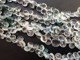 10-11 mm Aquamarine Faceted Heart Beads, Blue Aquamarine Bead For Jewelry