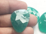 23mm-29mm Green Chalcedony Rose Cut Slices, Huge Green Chalcedony Flat Cabochons